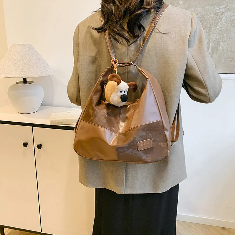Women's Large Capacity Totes Fashion Stitching Fashionable Shoulder Bags