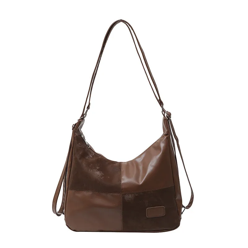 Women's Large Capacity Totes Fashion Stitching Fashionable Shoulder Bags