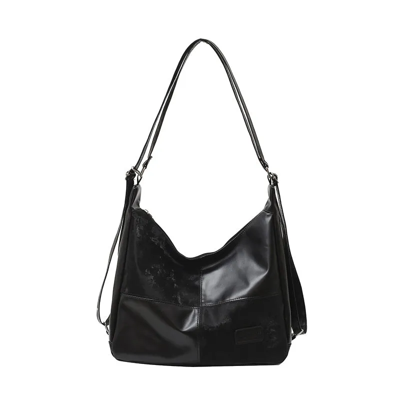 Women's Large Capacity Totes Fashion Stitching Fashionable Shoulder Bags
