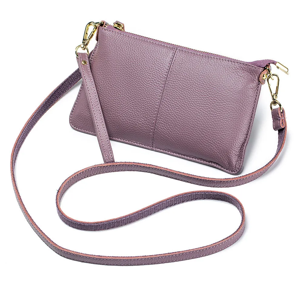 Women's Leather Female Genuine Clutch Soft Versatile Crossbody Bags