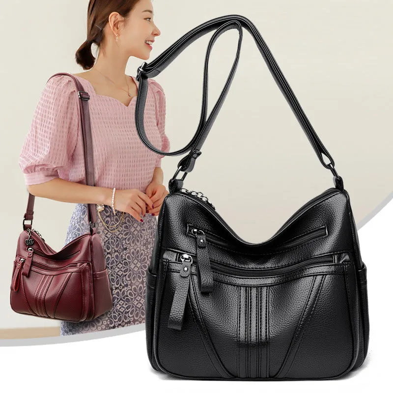 Women's Leather For Woman Fashion Soft Mother Crossbody Bags