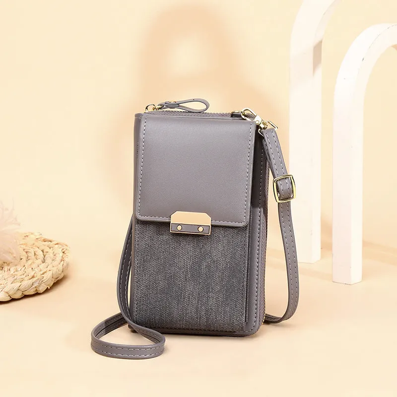 Women's Mobile Fashion Simple Korean Latch Crossbody Bags