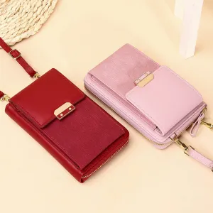 Women's Mobile Fashion Simple Korean Latch Crossbody Bags