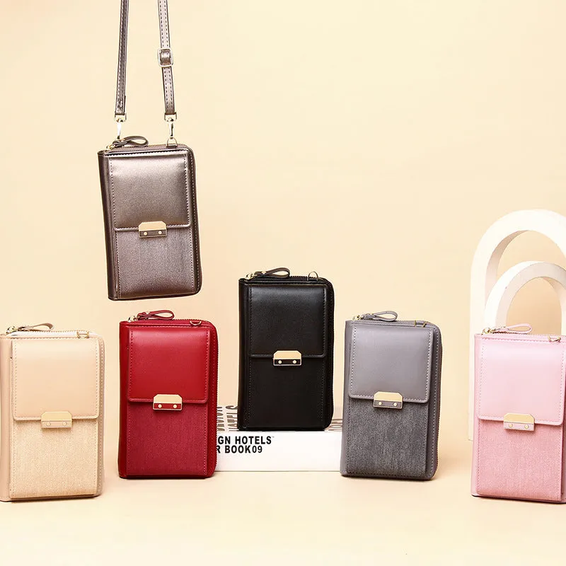 Women's Mobile Fashion Simple Korean Latch Crossbody Bags