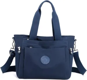 Women's Multi Pocket Zipper Canvas Handbag Nylon One Shoulder Crossbody Bag Waterproof And Anti Theft Strap Bag