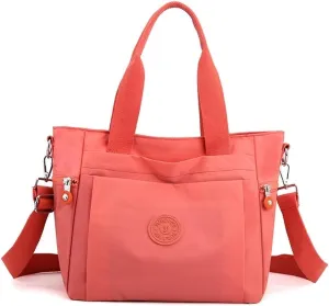 Women's Multi Pocket Zipper Canvas Handbag Nylon One Shoulder Crossbody Bag Waterproof And Anti Theft Strap Bag