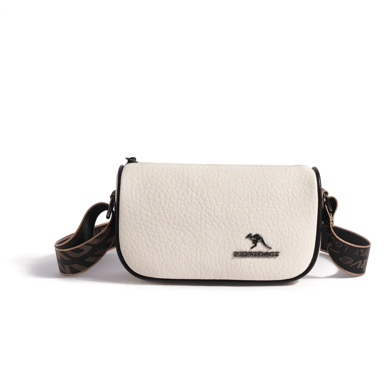 Women's Niche Lychee Pattern Simple Fashion Saddle Shoulder Bags