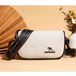 Women's Niche Lychee Pattern Simple Fashion Saddle Shoulder Bags
