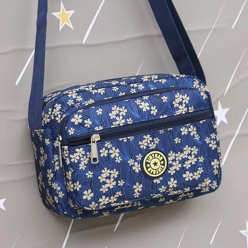 Women's Oxford Cloth Mother Nylon Flower Stall Crossbody Bags