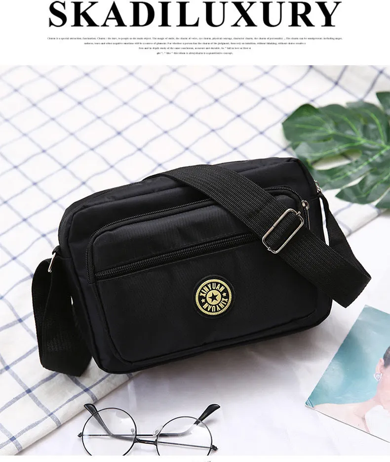 Women's Oxford Cloth Mother Nylon Flower Stall Crossbody Bags