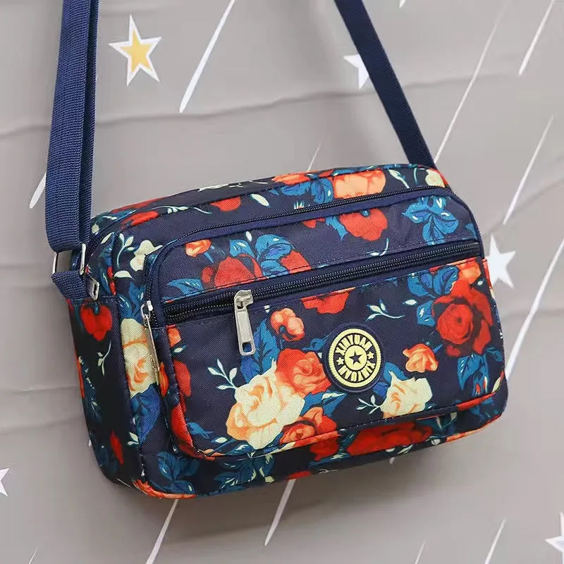 Women's Oxford Cloth Mother Nylon Flower Stall Crossbody Bags