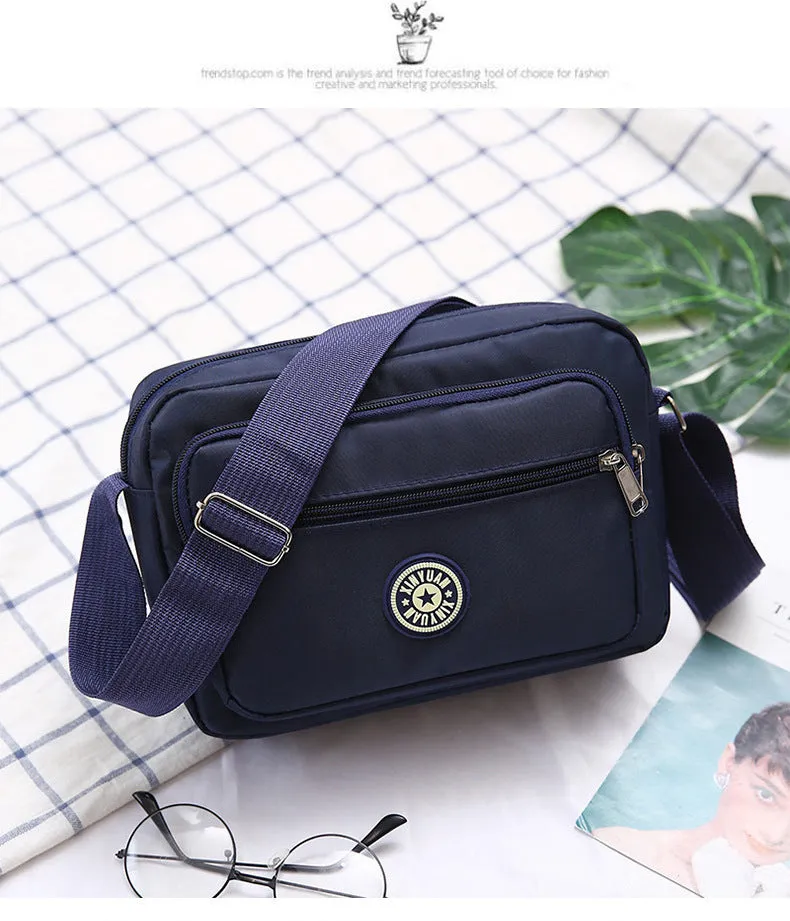 Women's Oxford Cloth Mother Nylon Flower Stall Crossbody Bags