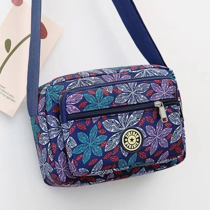 Women's Oxford Cloth Mother Nylon Flower Stall Crossbody Bags