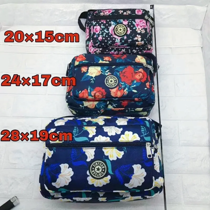 Women's Oxford Cloth Mother Nylon Flower Stall Crossbody Bags