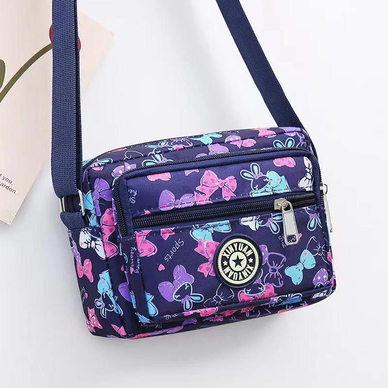 Women's Oxford Cloth Mother Nylon Flower Stall Crossbody Bags