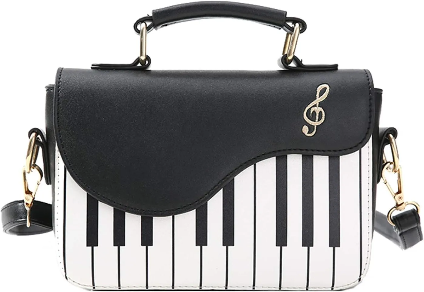 Women’s Piano Guitar Shape Crossbody Purse Bags Music Guitar Small Shoulder Bags Tote Purse