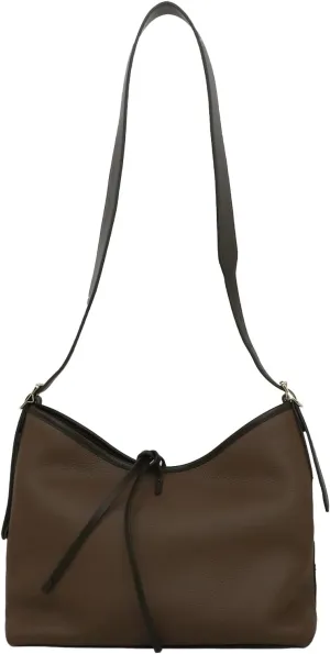 Women's Pleated Cowhide Single Shoulder Crossbody Bag