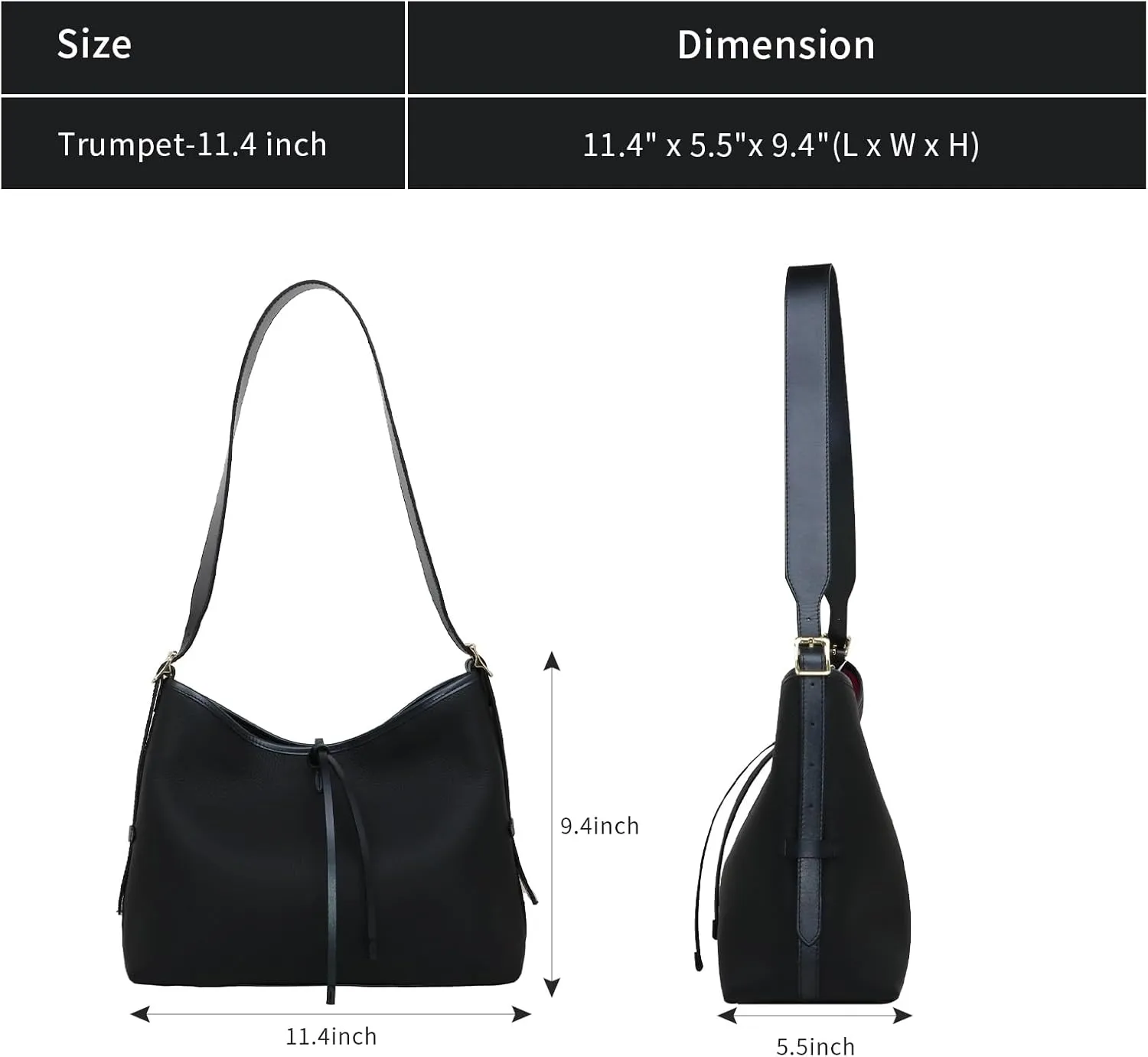 Women's Pleated Cowhide Single Shoulder Crossbody Bag