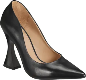 Women's Pointed Toe High Heel Pumps Closed Toe Flared Heel Slip-On Party Wedding Office Dress Shoes