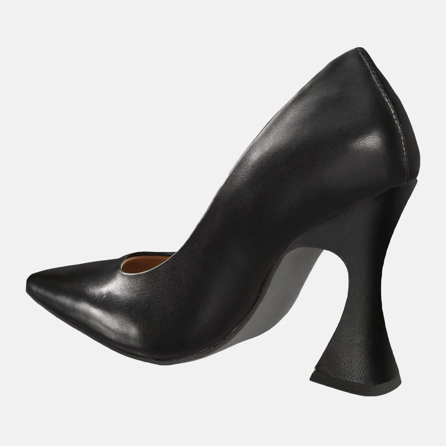 Women's Pointed Toe High Heel Pumps Closed Toe Flared Heel Slip-On Party Wedding Office Dress Shoes
