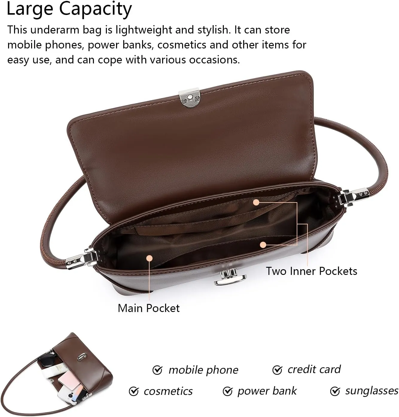 Women's PU Shoulder Bag Stylish and Practical bag