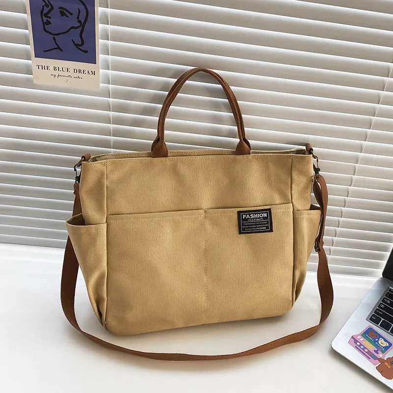 Women's Retro Versatile Large Capacity Fashionable Canvas Crossbody Bags