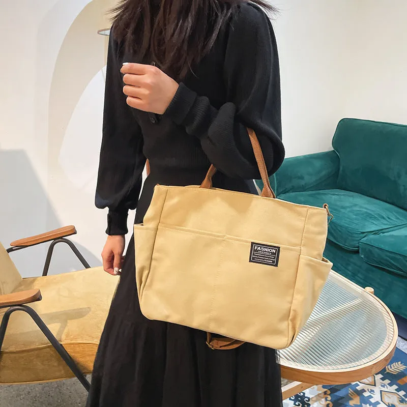 Women's Retro Versatile Large Capacity Fashionable Canvas Crossbody Bags