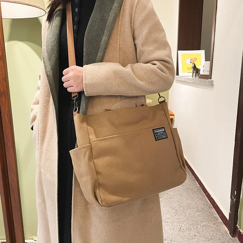 Women's Retro Versatile Large Capacity Fashionable Canvas Crossbody Bags