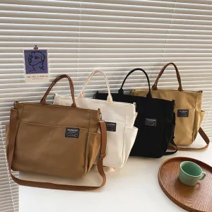 Women's Retro Versatile Large Capacity Fashionable Canvas Crossbody Bags
