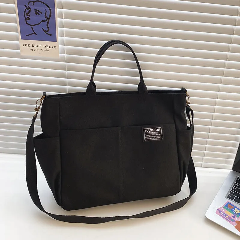 Women's Retro Versatile Large Capacity Fashionable Canvas Crossbody Bags