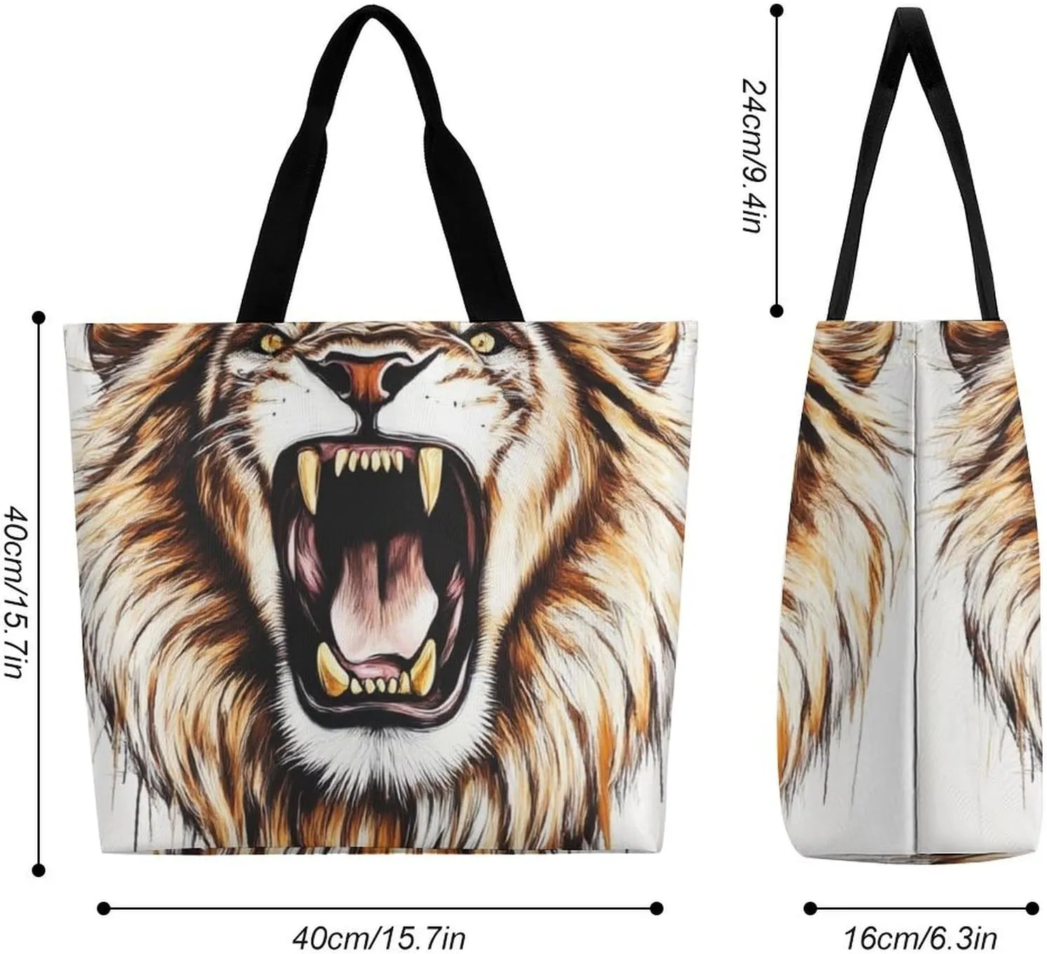 Women's Reusable Tote Bag, Portable Shoulder Handbags Large Capacity Casual Shopping Bags