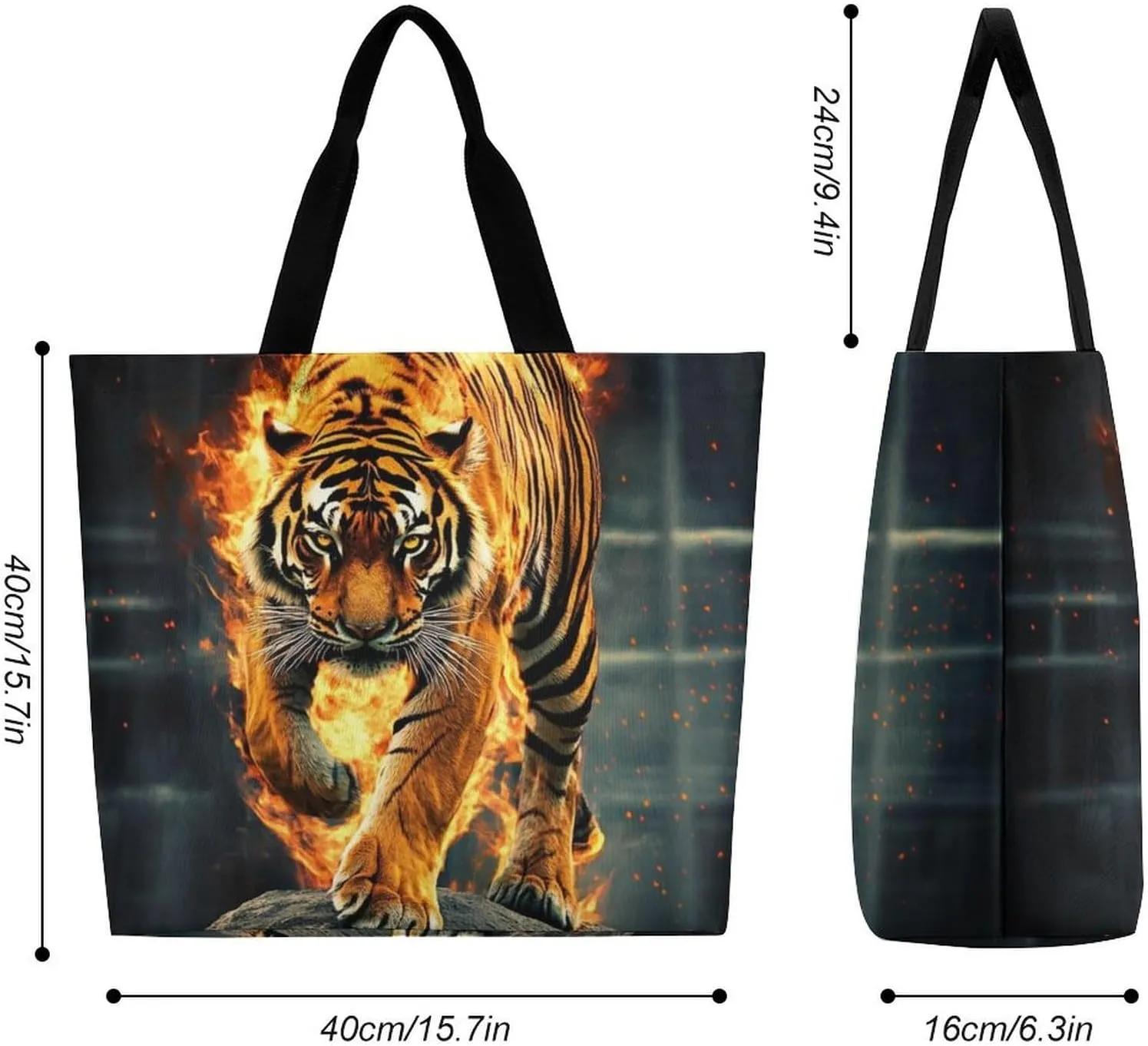 Women's Reusable Tote Bag, Portable Shoulder Handbags Large Capacity Casual Shopping Bags