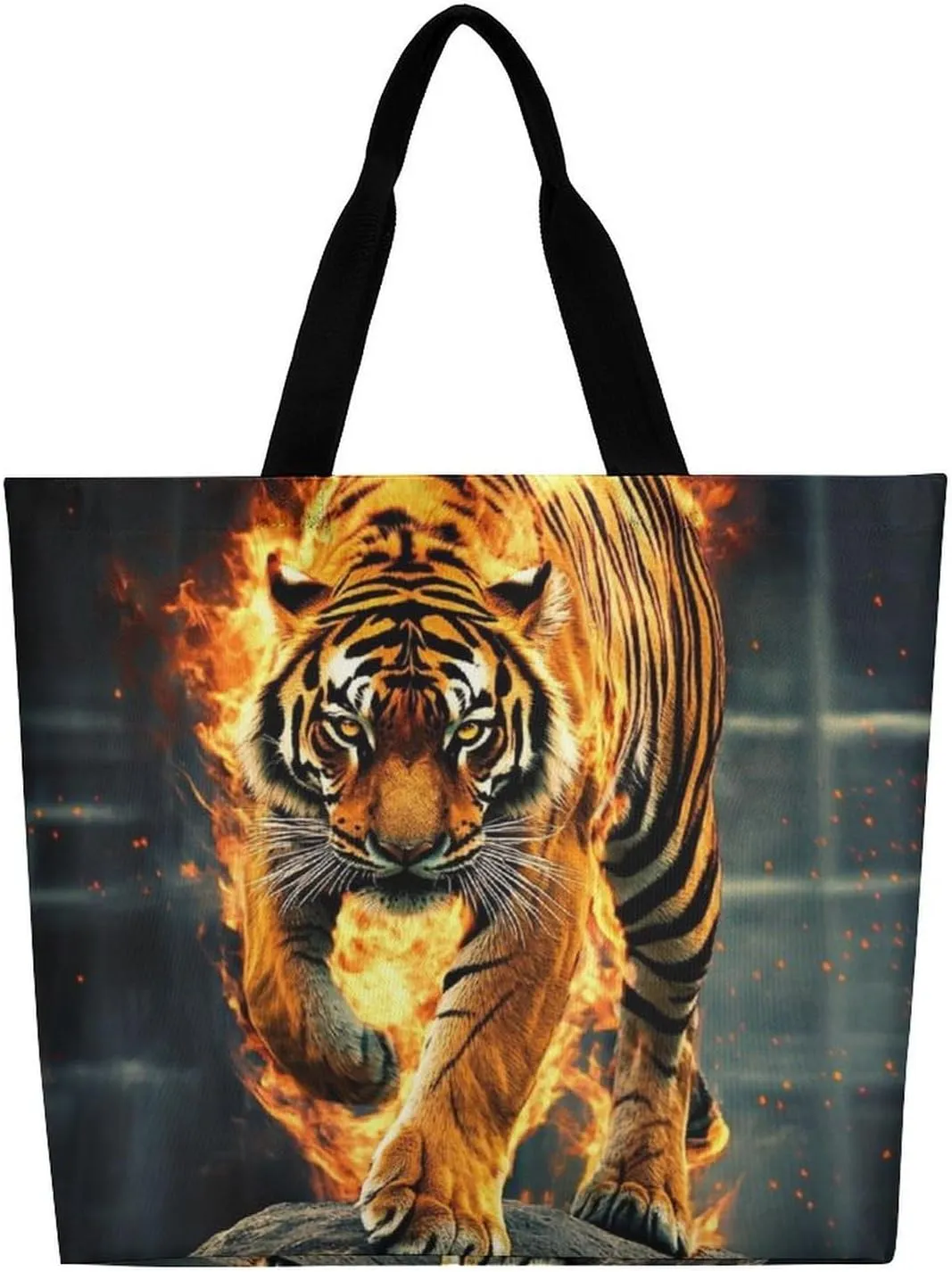 Women's Reusable Tote Bag, Portable Shoulder Handbags Large Capacity Casual Shopping Bags
