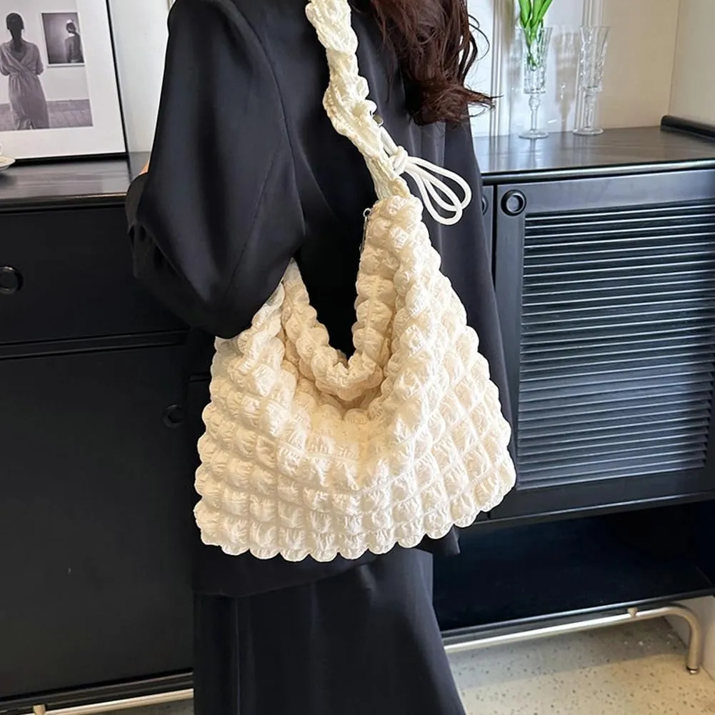 Women's Shoulder Bag with Large Capacity Simple Cloud Bag Sweet Underarm Bag for Women Stylish Shoulder Bag Korean Bag