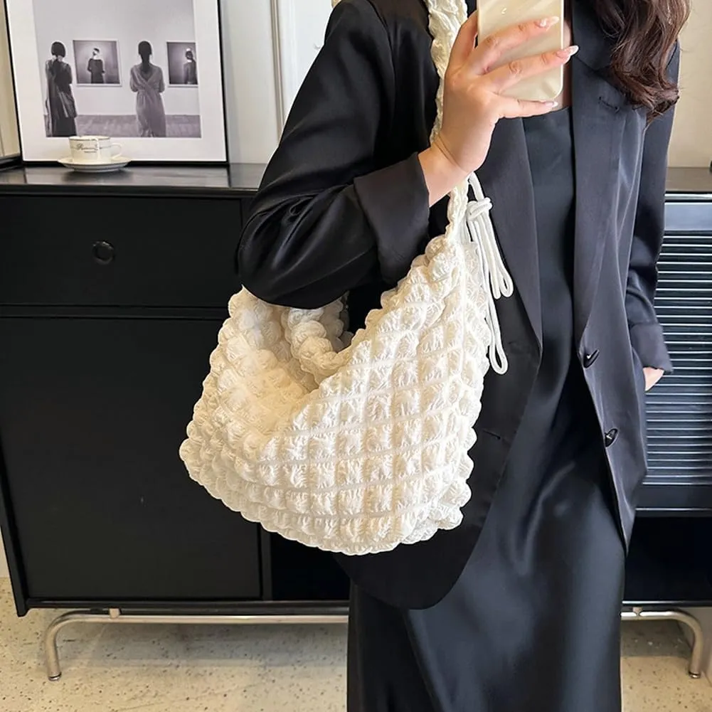 Women's Shoulder Bag with Large Capacity Simple Cloud Bag Sweet Underarm Bag for Women Stylish Shoulder Bag Korean Bag