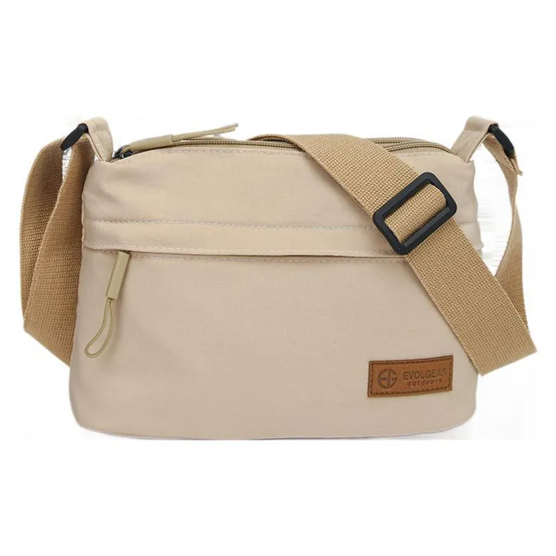 Women's Simple Solid Color Nylon Cloth Waterproof Shoulder Bags