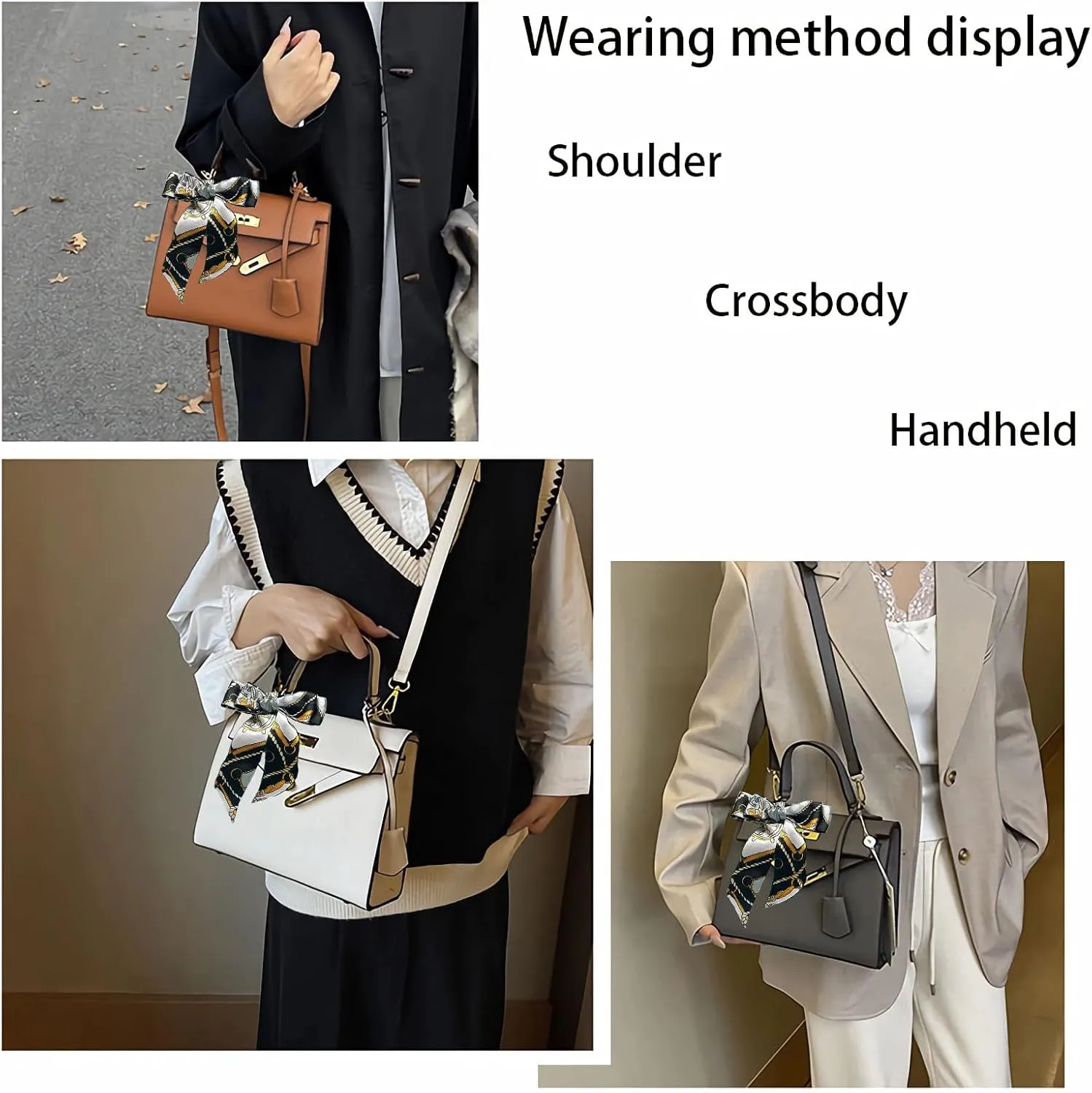 Women's Simple Underarm Purses PU Handbags Adjustable Strap Shoulder Bag and Crossbody Bags