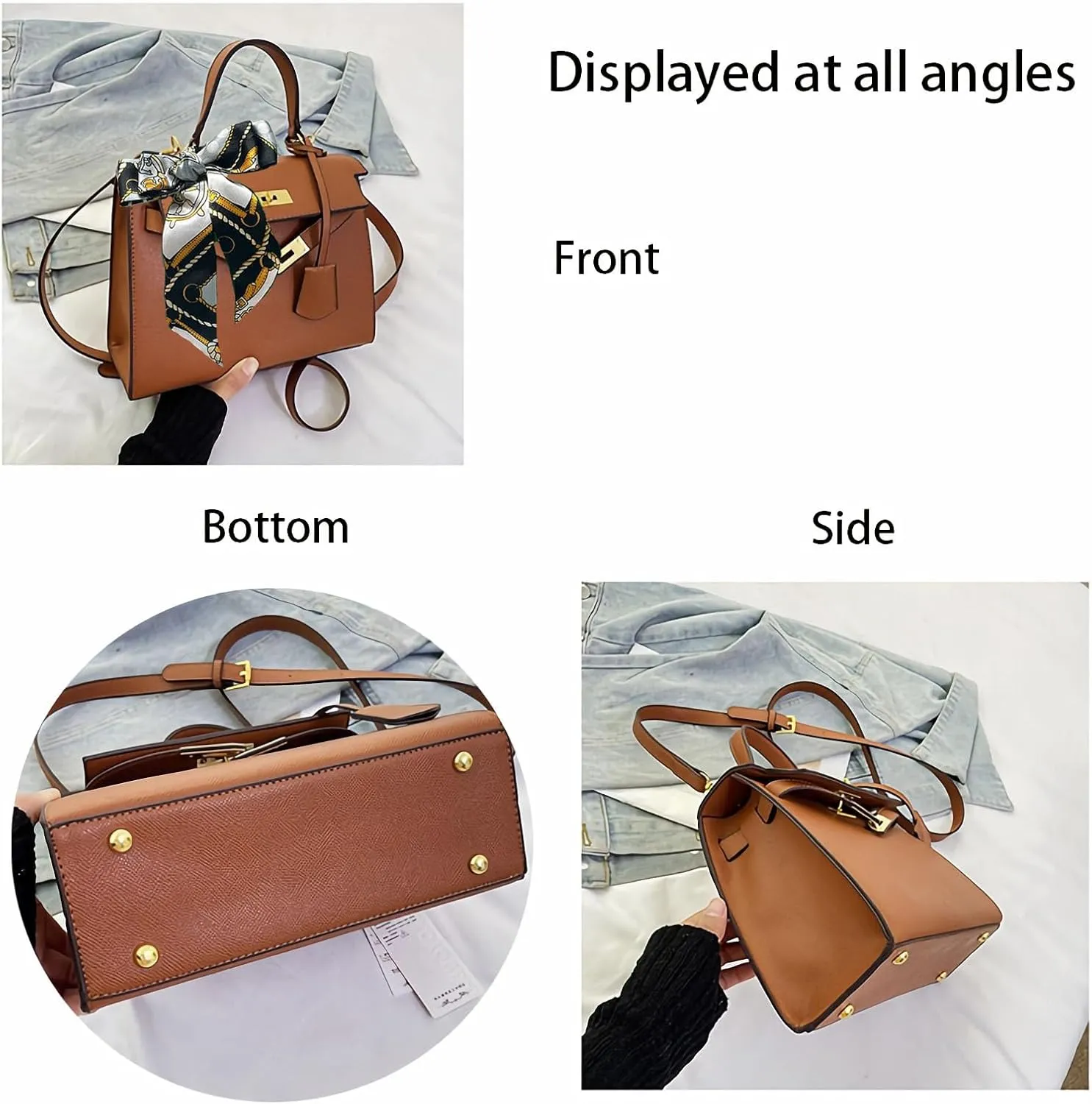 Women's Simple Underarm Purses PU Handbags Adjustable Strap Shoulder Bag and Crossbody Bags
