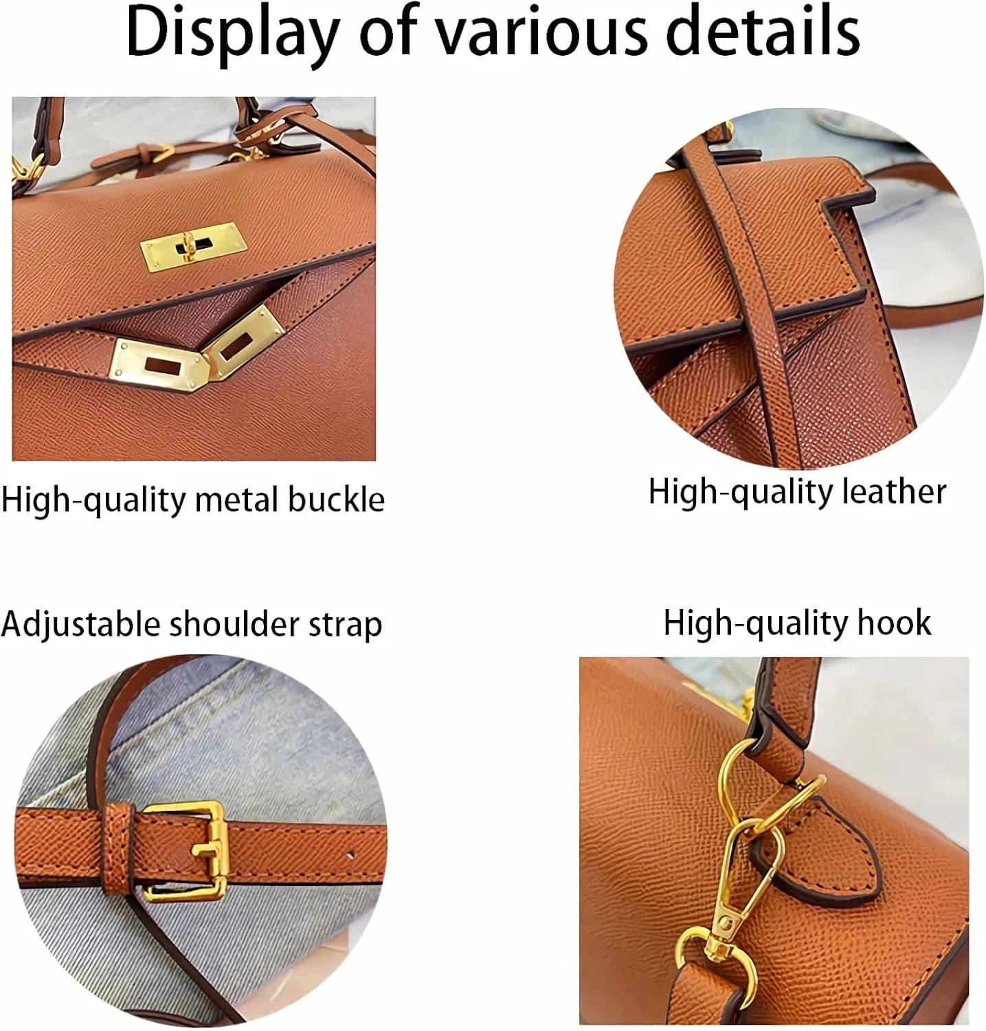 Women's Simple Underarm Purses PU Handbags Adjustable Strap Shoulder Bag and Crossbody Bags