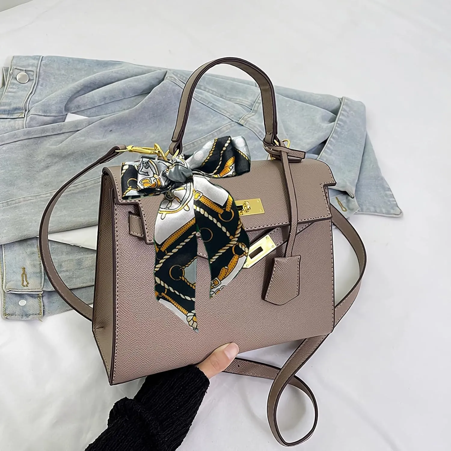Women's Simple Underarm Purses PU Handbags Adjustable Strap Shoulder Bag and Crossbody Bags