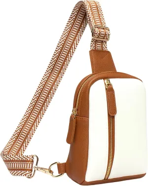 Womens Sling Bag Crossbody Fanny Pack Purse Leather Casual Fashion Travel Daypack Sport Chest Satchel for Women