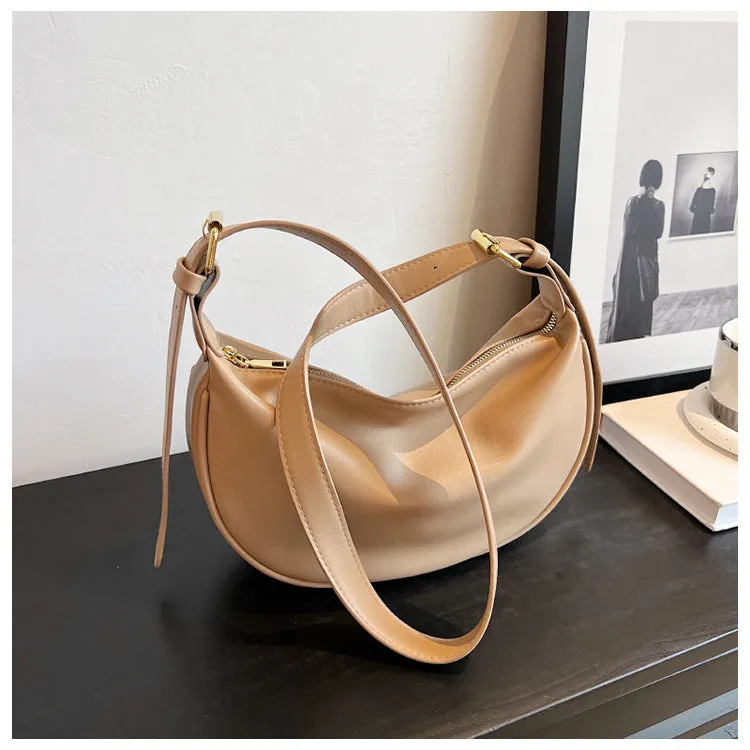 Women's Solid Color High Quality Simple Underarm Crossbody Bags