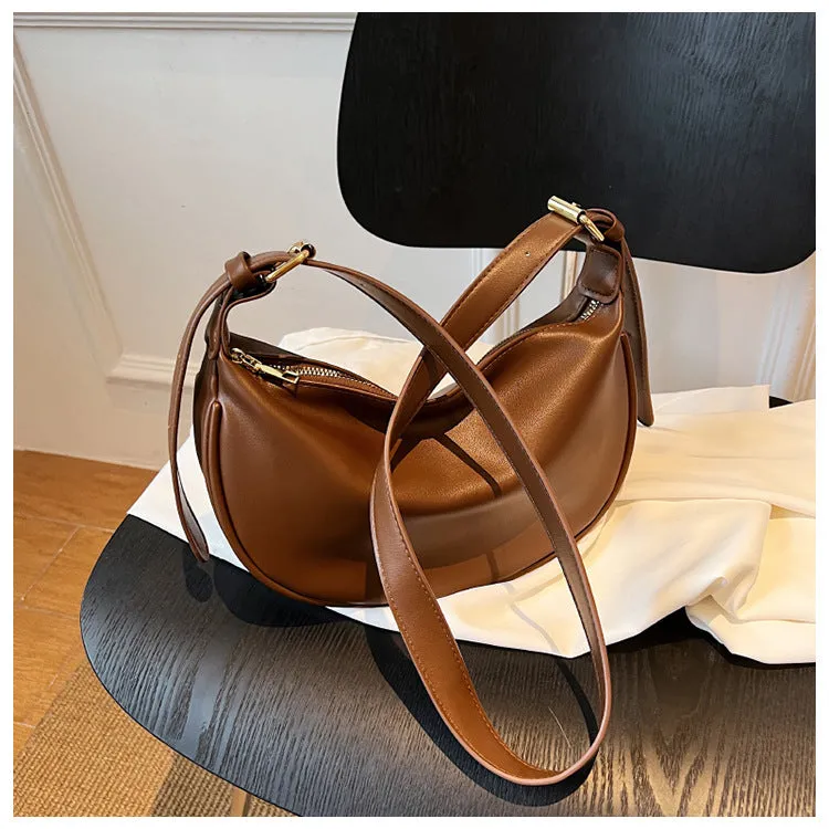 Women's Solid Color High Quality Simple Underarm Crossbody Bags