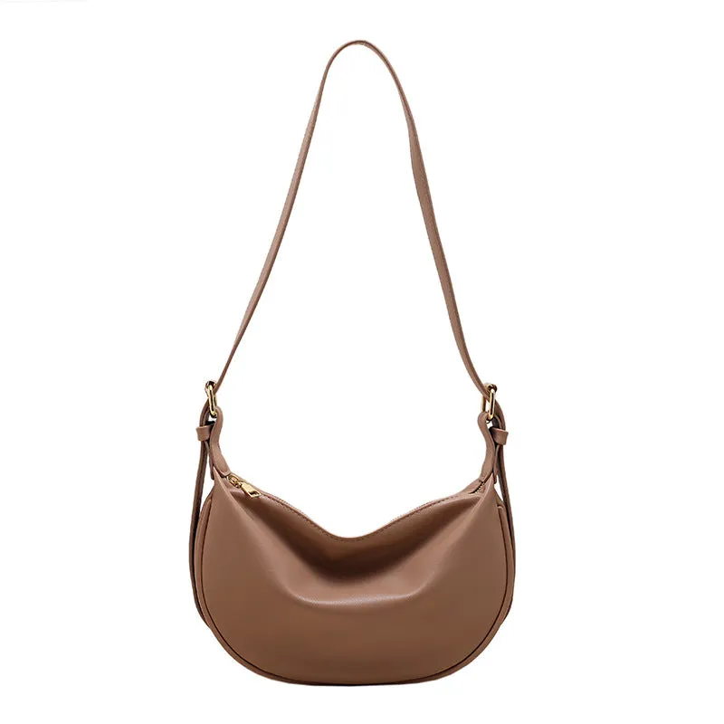 Women's Solid Color High Quality Simple Underarm Crossbody Bags