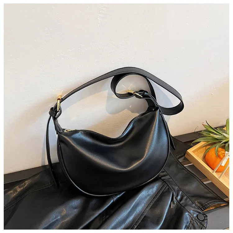 Women's Solid Color High Quality Simple Underarm Crossbody Bags