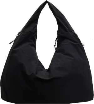 Women's solid color textured drape handbag, large capacity simple fashion shoulder bag, multifunctional work and daily use