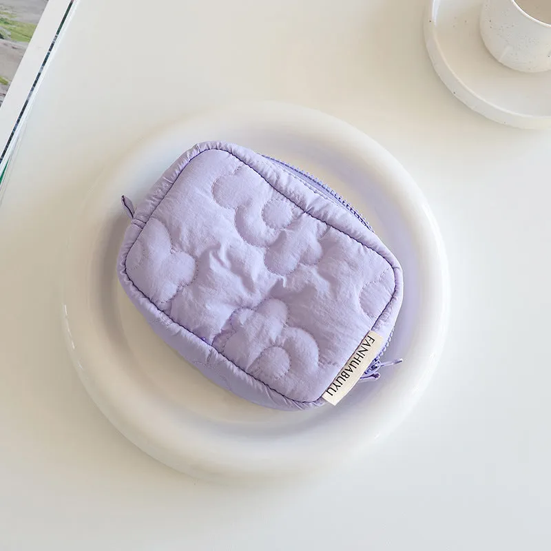 Women's Style Fresh Fabric Portable Storage Soft Cosmetic Bags