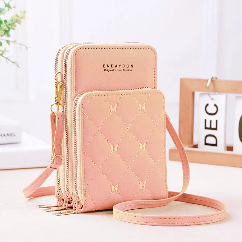 Women's Stylish Versatile Mini Zipper Solid Color Bags