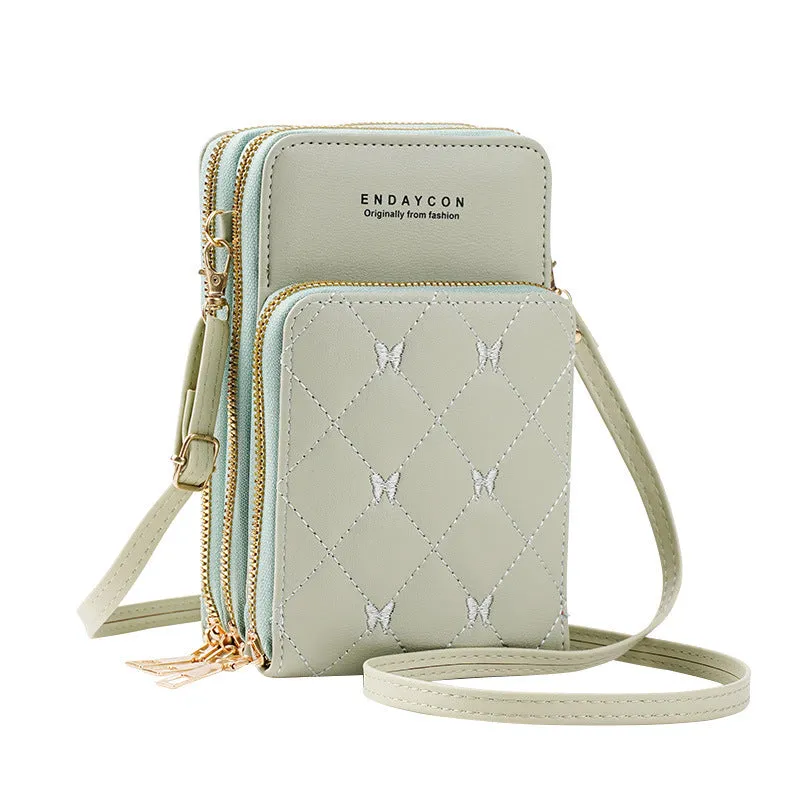 Women's Stylish Versatile Mini Zipper Solid Color Bags