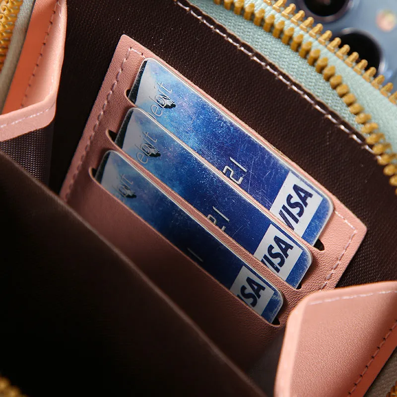 Women's Touch Screen Korean Mobile Zipper Vertical Purses